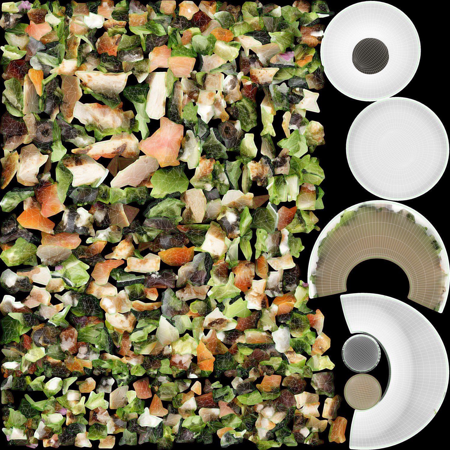 Greek Salad with Chicken - Low-Poly Game-Ready 3D Model - View 12