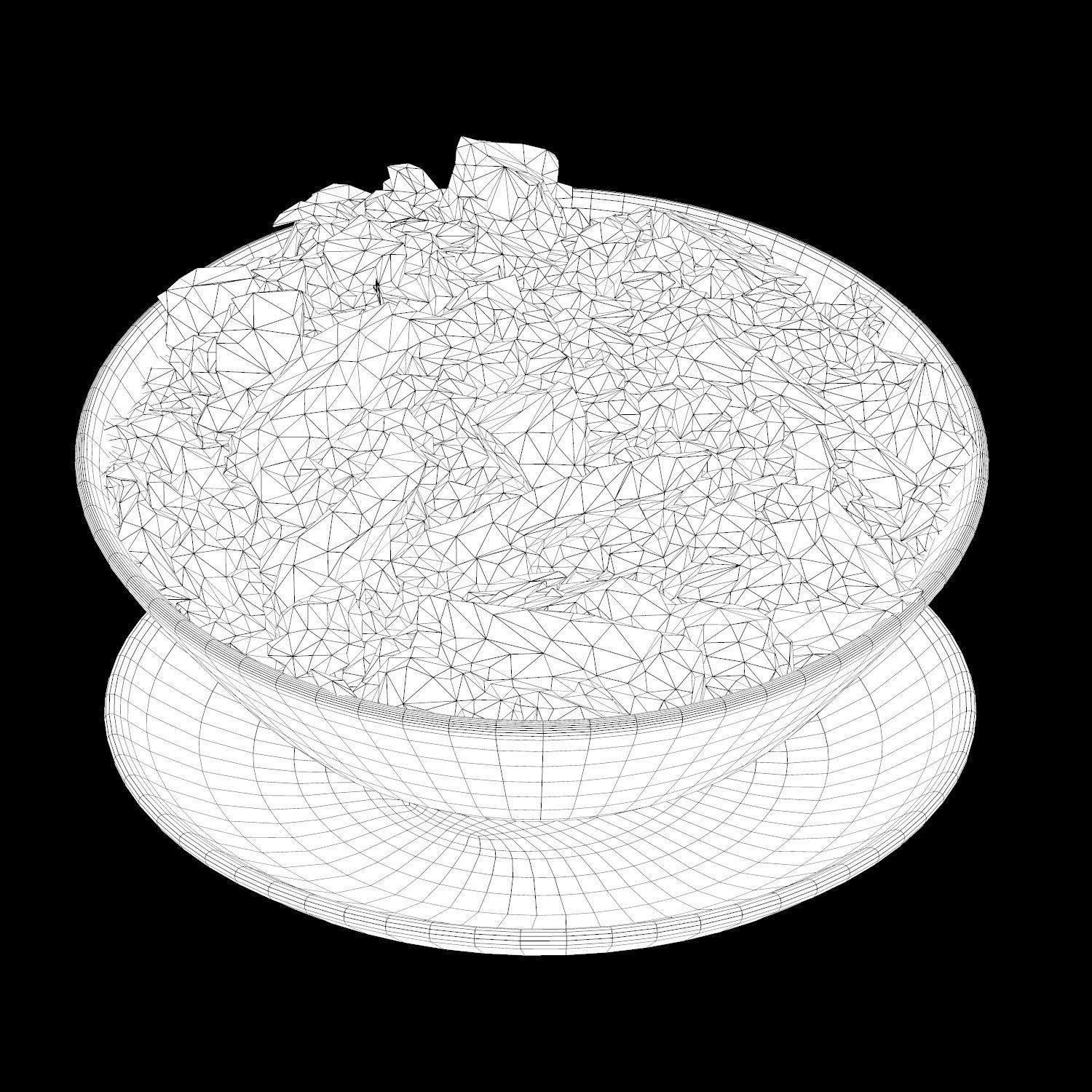 Greek Salad with Chicken - Low-Poly Game-Ready 3D Model - View 13