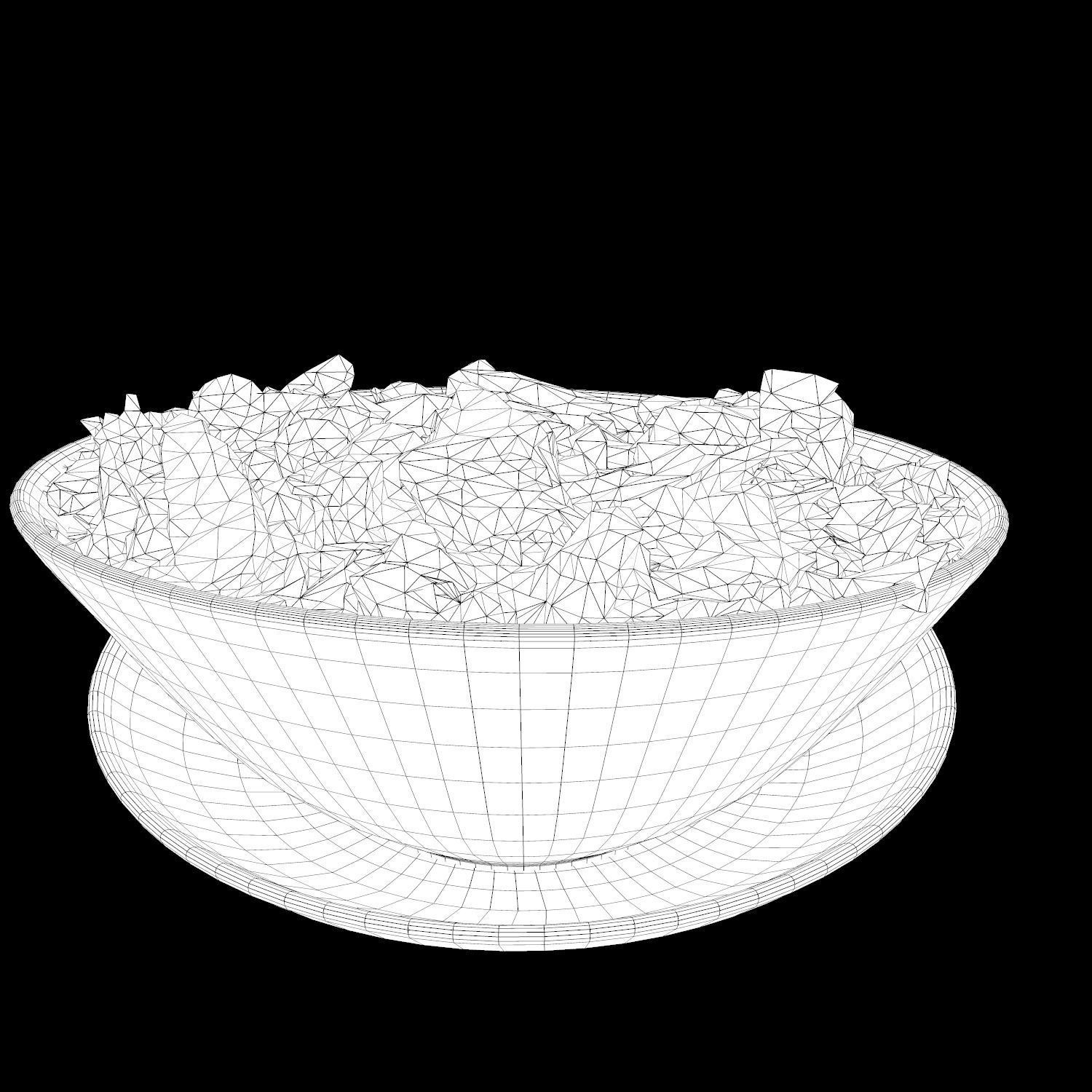 Greek Salad with Chicken - Low-Poly Game-Ready 3D Model - View 15