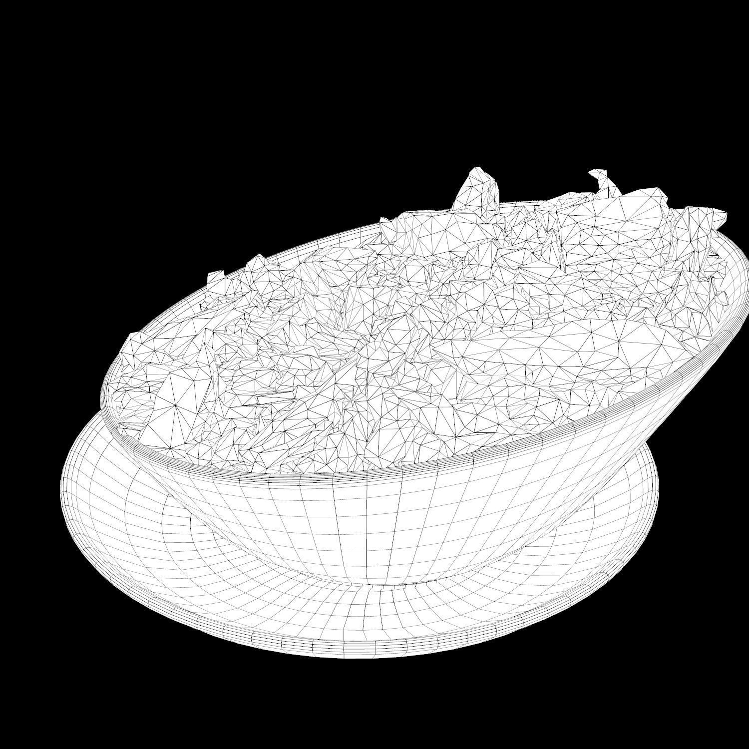 Greek Salad with Chicken - Low-Poly Game-Ready 3D Model - View 16