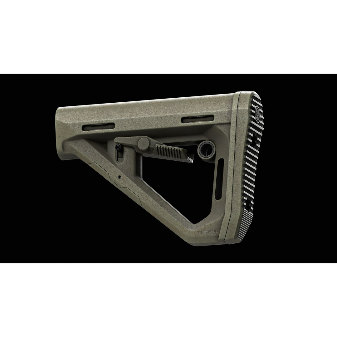DT Carbine Stock 3D Model – Low-Poly Game-Ready Asset, FBX, OBJ - View 10