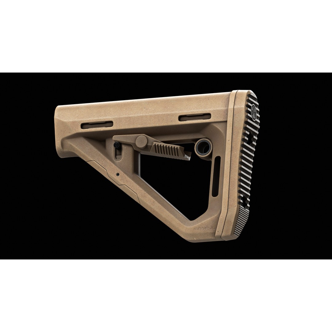 DT Carbine Stock 3D Model – Low-Poly Game-Ready Asset, FBX, OBJ - View 9