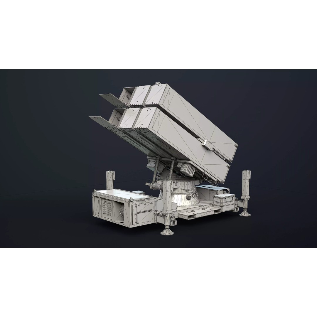 NASAMS SAM Launcher 3D Model – Low Poly Game Ready Asset, FBX - View 11