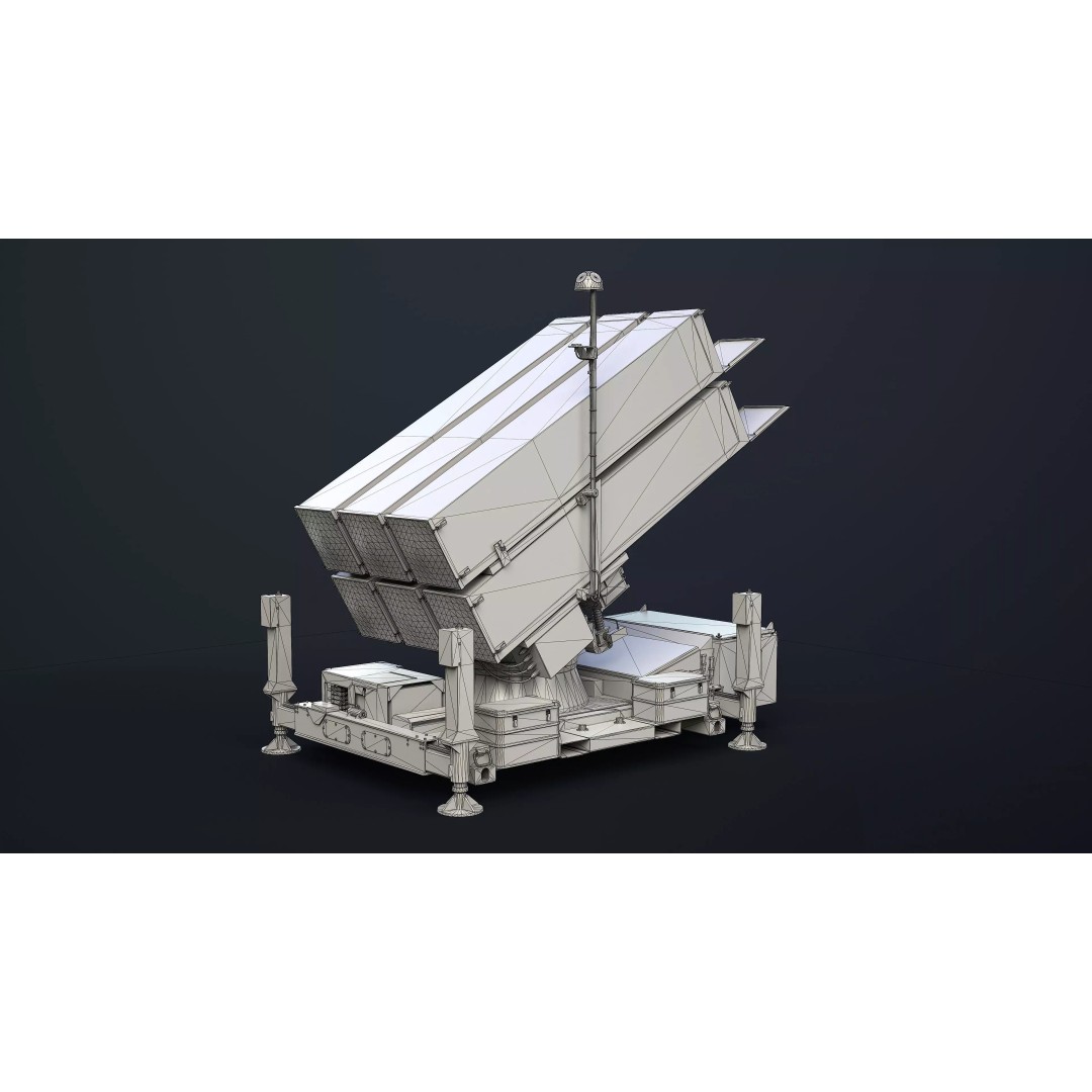 NASAMS SAM Launcher 3D Model – Low Poly Game Ready Asset, FBX - View 12