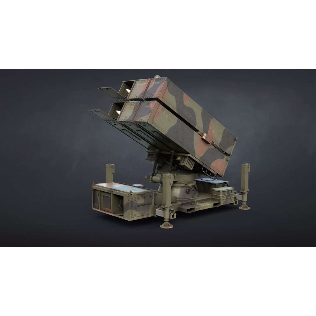 NASAMS SAM Launcher 3D Model – Low Poly Game Ready Asset, FBX - View 2