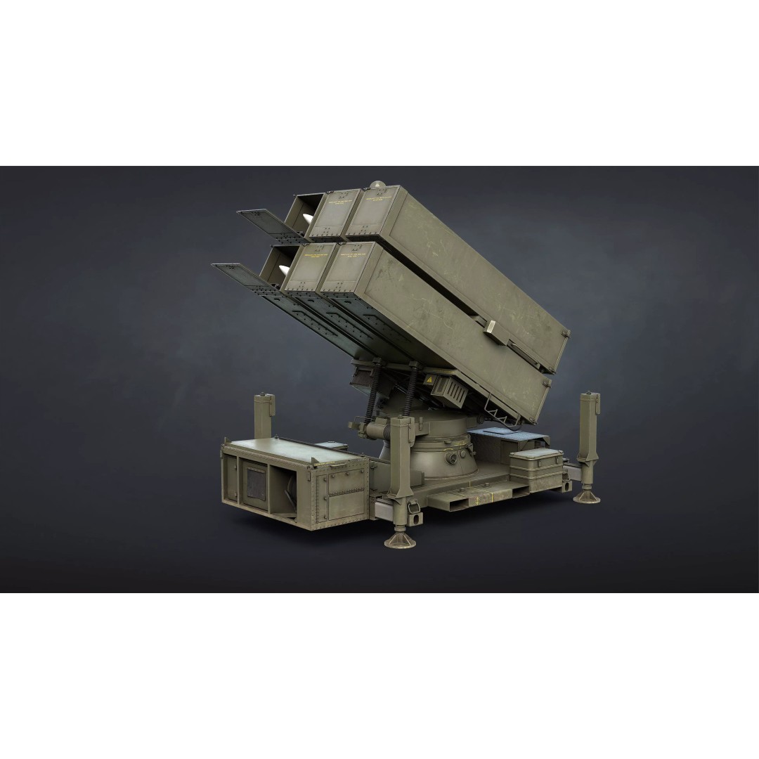 NASAMS SAM Launcher 3D Model – Low Poly Game Ready Asset, FBX - View 3