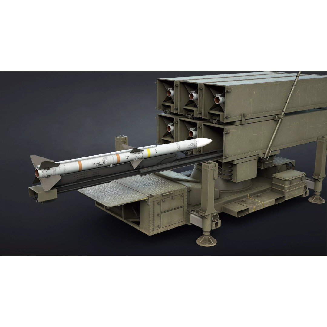 NASAMS SAM Launcher 3D Model – Low Poly Game Ready Asset, FBX - View 9
