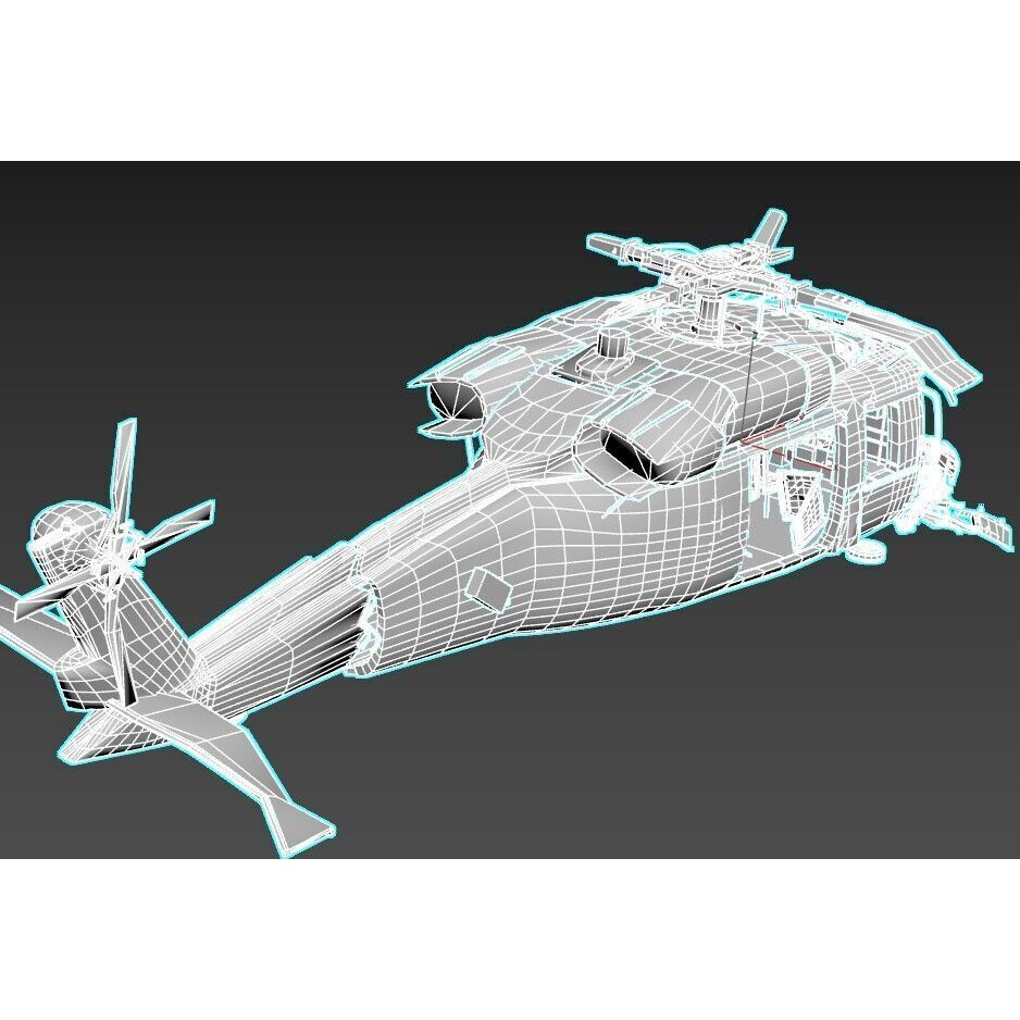 Abandoned Helicopter Crash 3D Model – Realistic PBR Asset, FBX, OBJ