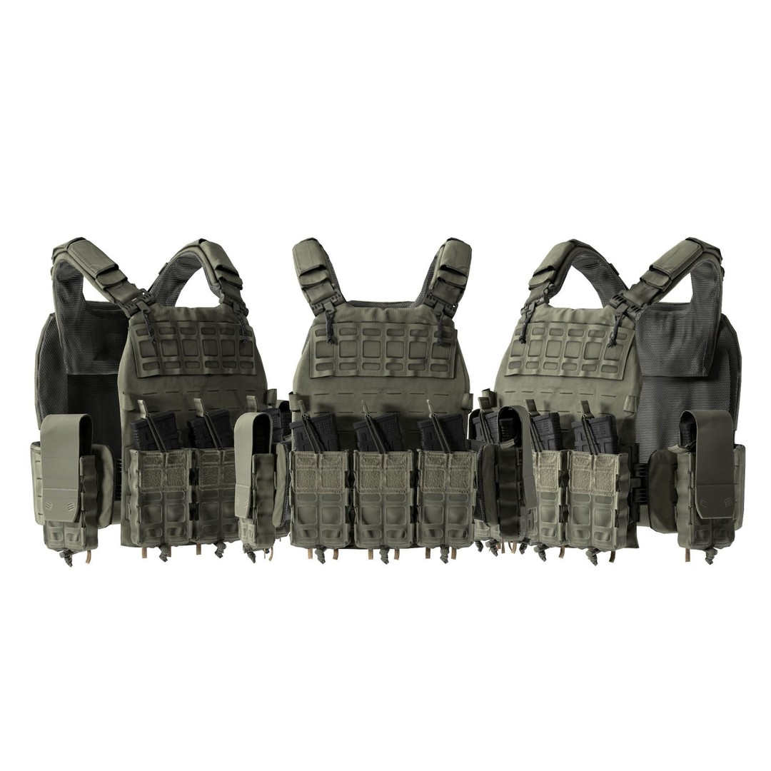 THOR NFM Plate Carrier 3D Model – Low Poly Tactical Gear, FBX - View 4