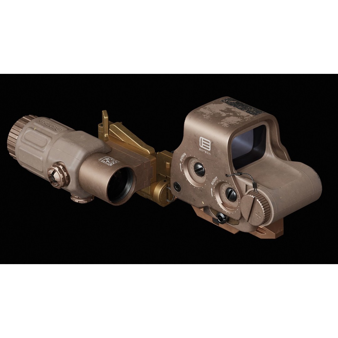 Eotech Exps3 3D Model – Low Poly Game-Ready Asset, FBX, PBR - View 4