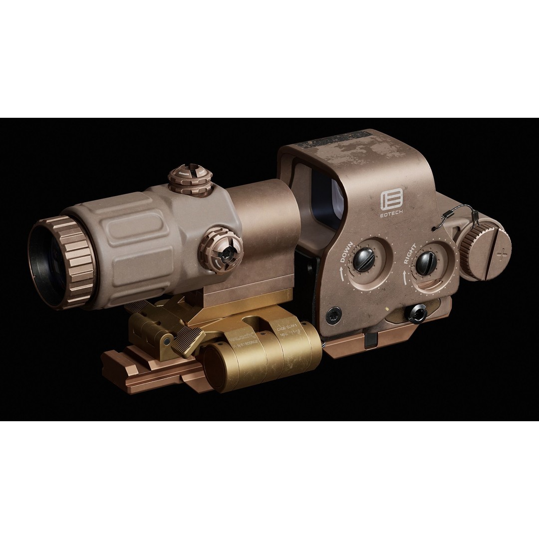 Eotech Exps3 3D Model – Low Poly Game-Ready Asset, FBX, PBR - View 6