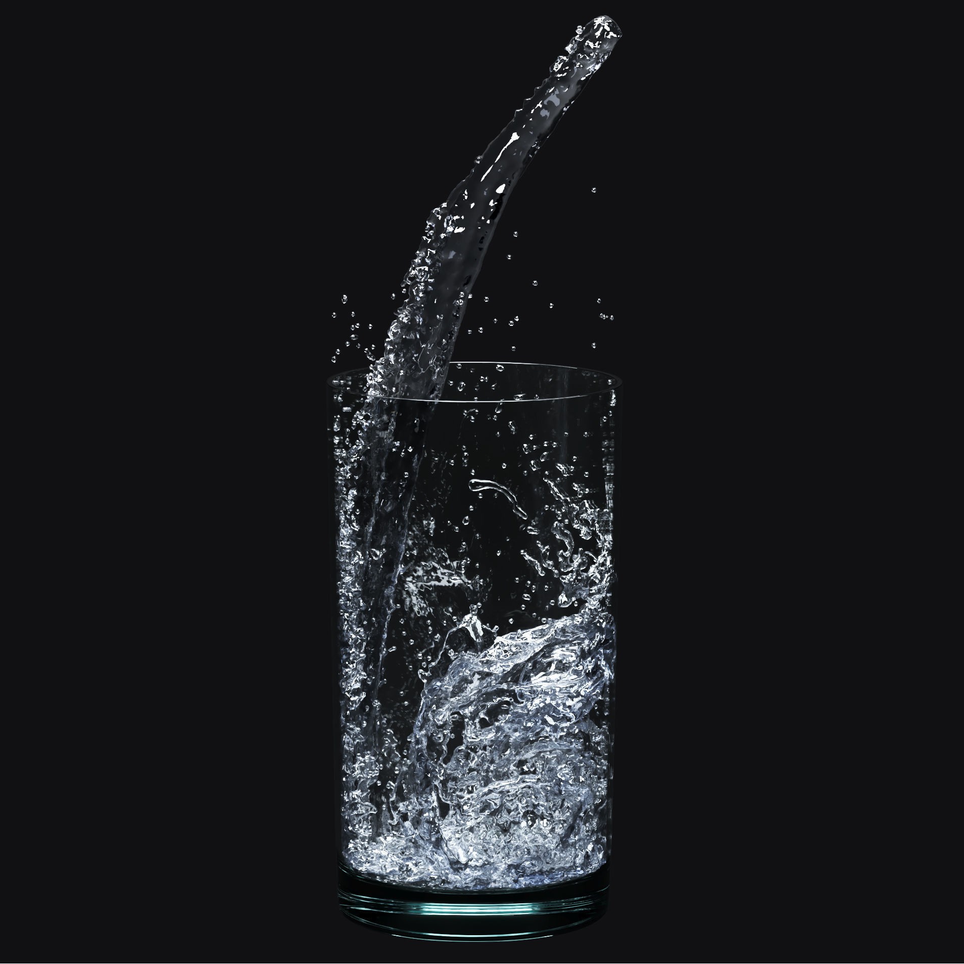 Six Water Splashes - Game-Ready 3D Model - View 6