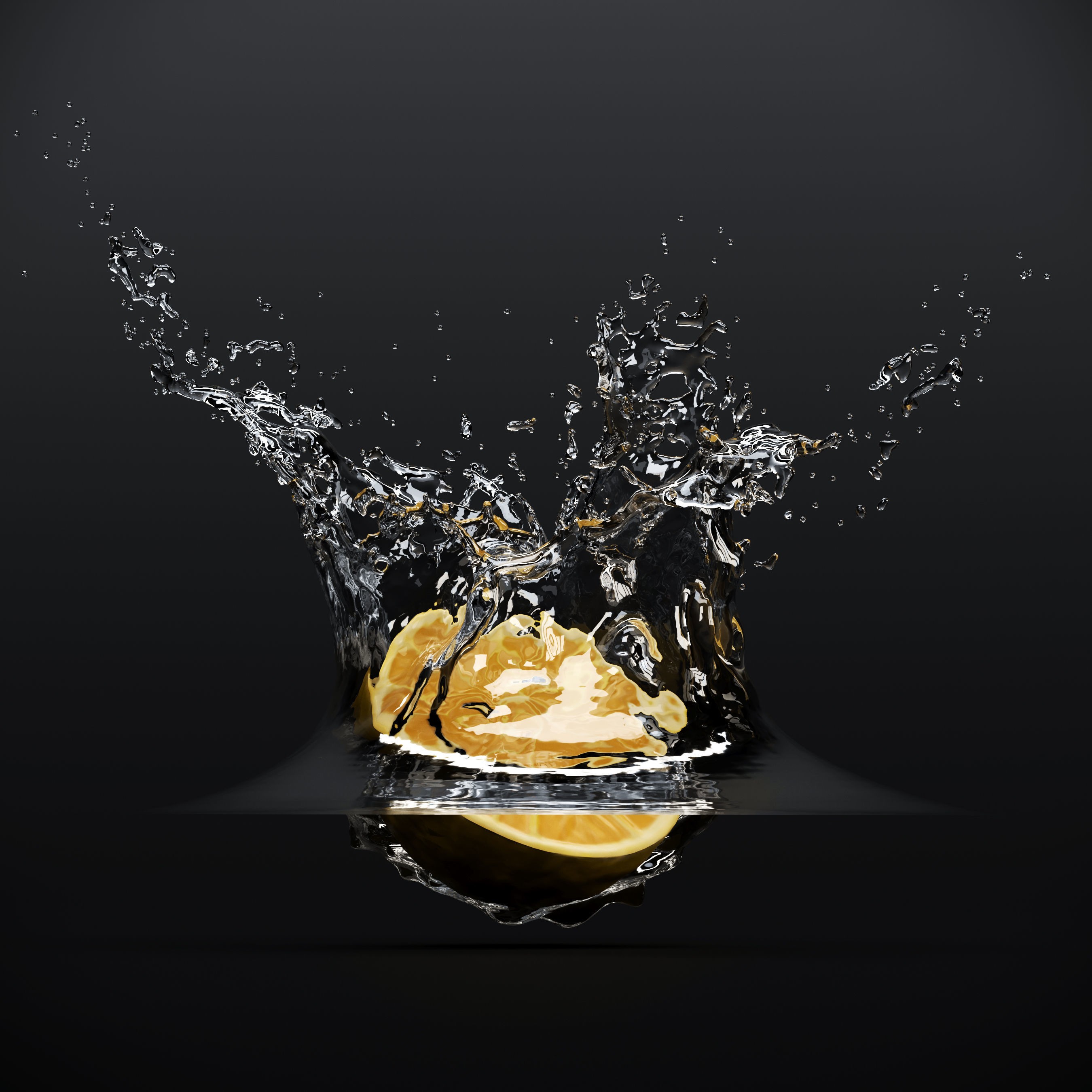 Six Water Splashes - Game-Ready 3D Model - View 9