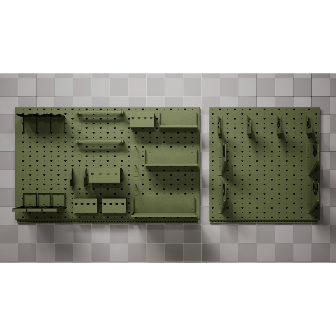 Modular Weapon Rack Kit 3D Model – Low Poly Game Asset, FBX - View 3