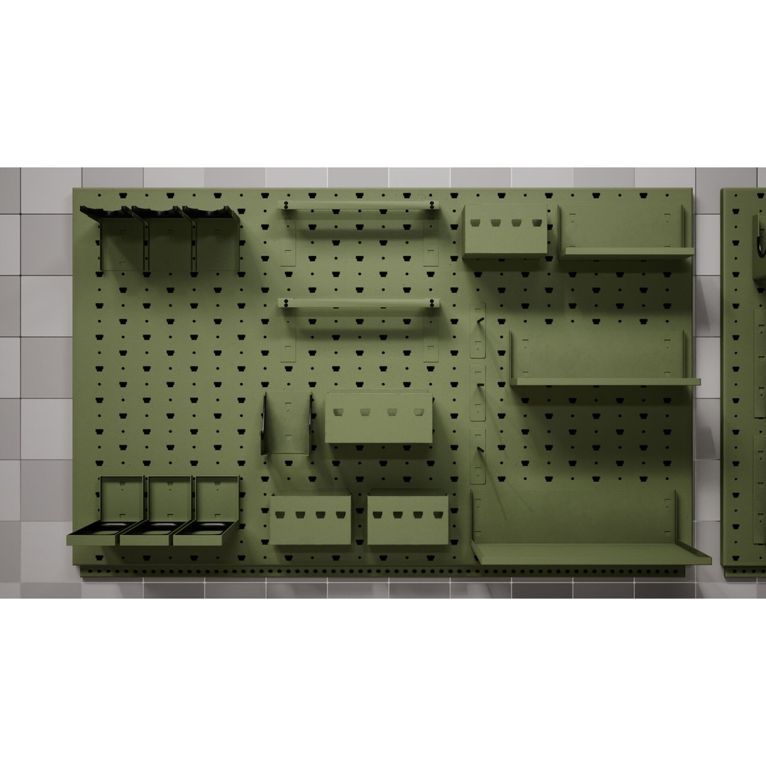 Modular Weapon Rack Kit 3D Model – Low Poly Game Asset, FBX - View 4