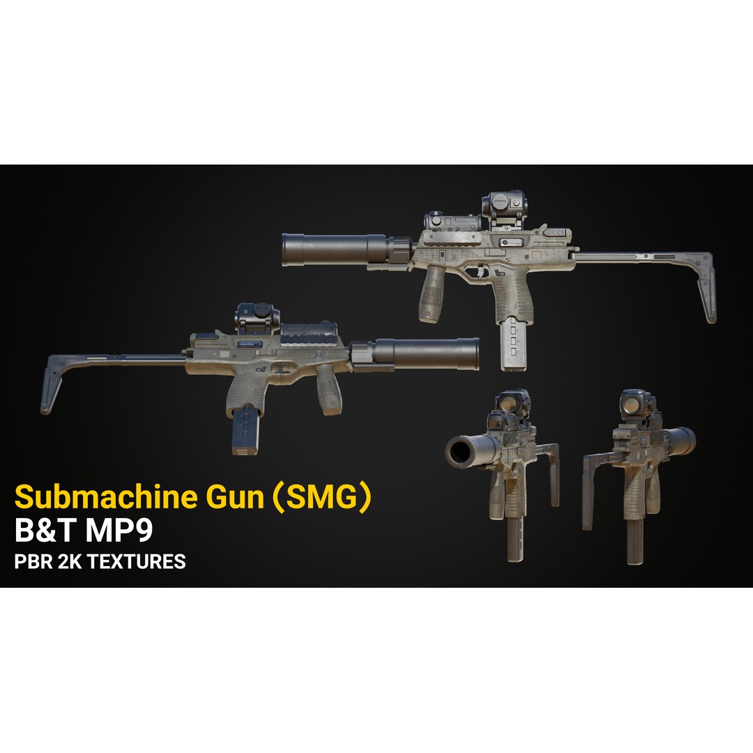 Military Gun Pack 3D Model – Low Poly Game-Ready Weapons, FBX & OBJ - View 10