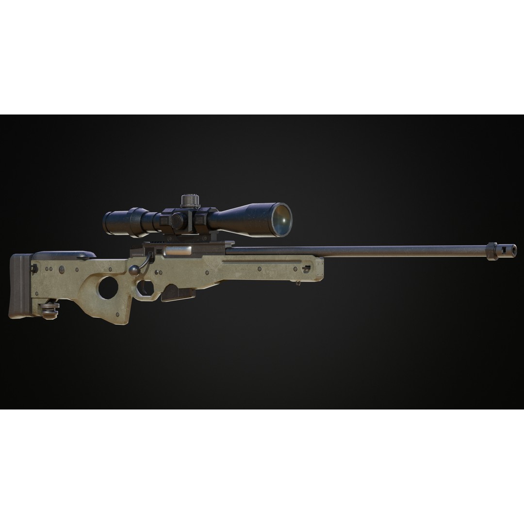 Military Gun Pack 3D Model – Low Poly Game-Ready Weapons, FBX & OBJ - View 16