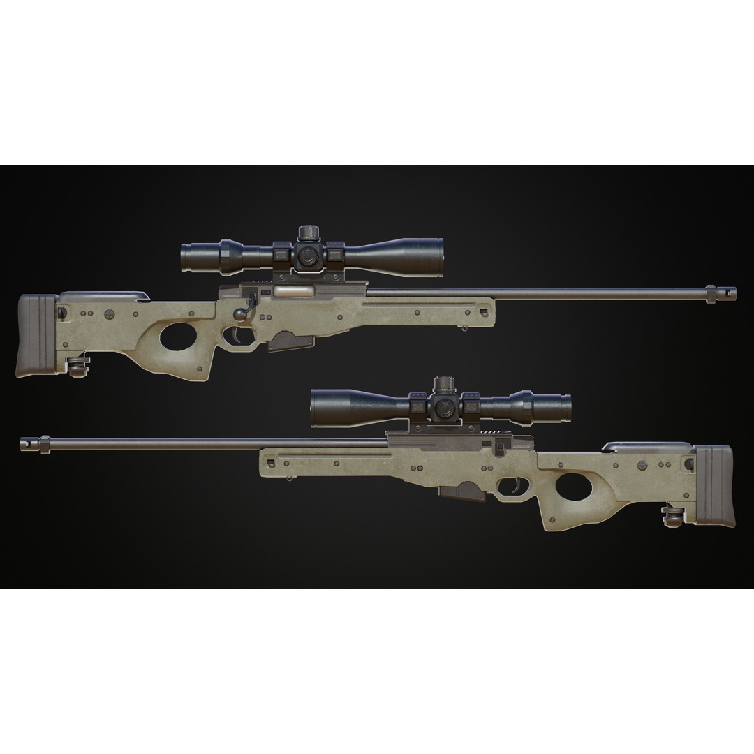 Military Gun Pack 3D Model – Low Poly Game-Ready Weapons, FBX & OBJ - View 18