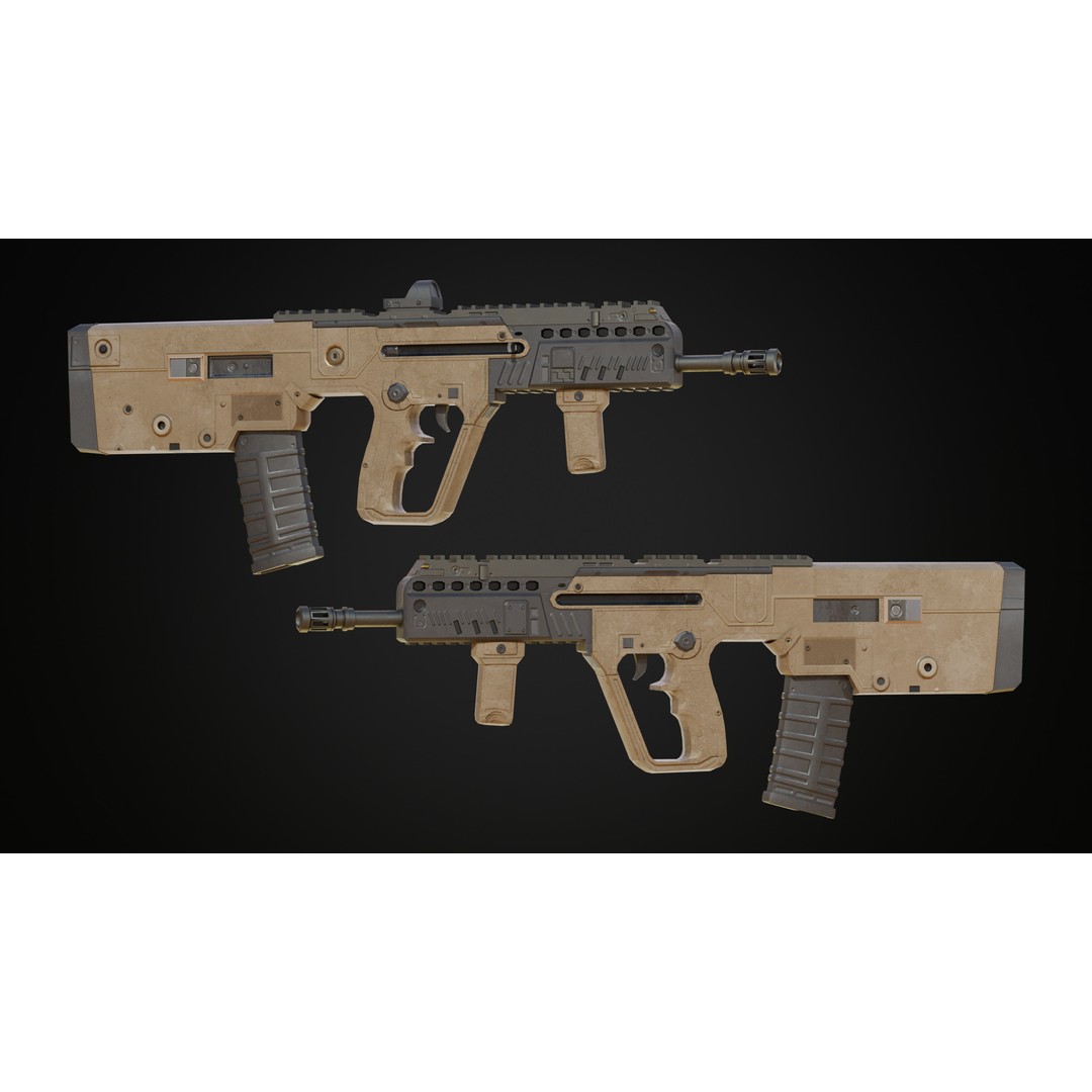 Military Gun Pack 3D Model – Low Poly Game-Ready Weapons, FBX & OBJ - View 20