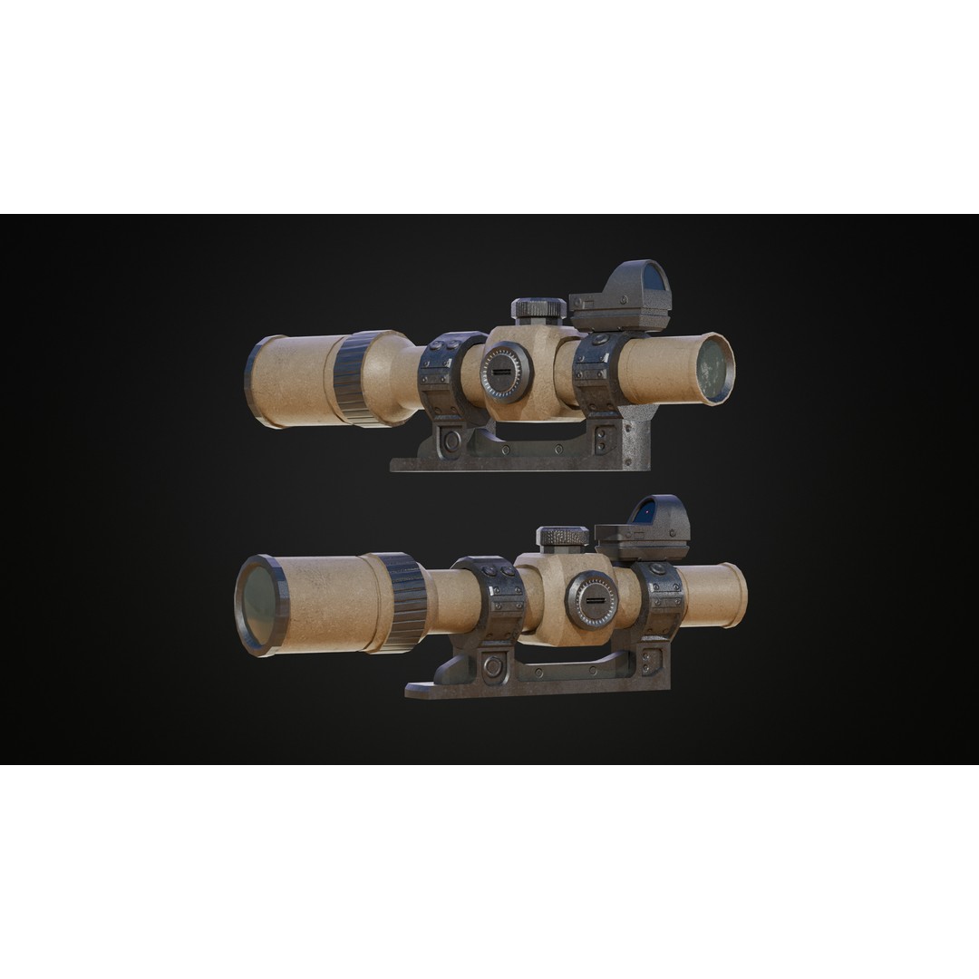 Military Gun Pack 3D Model – Low Poly Game-Ready Weapons, FBX & OBJ - View 22