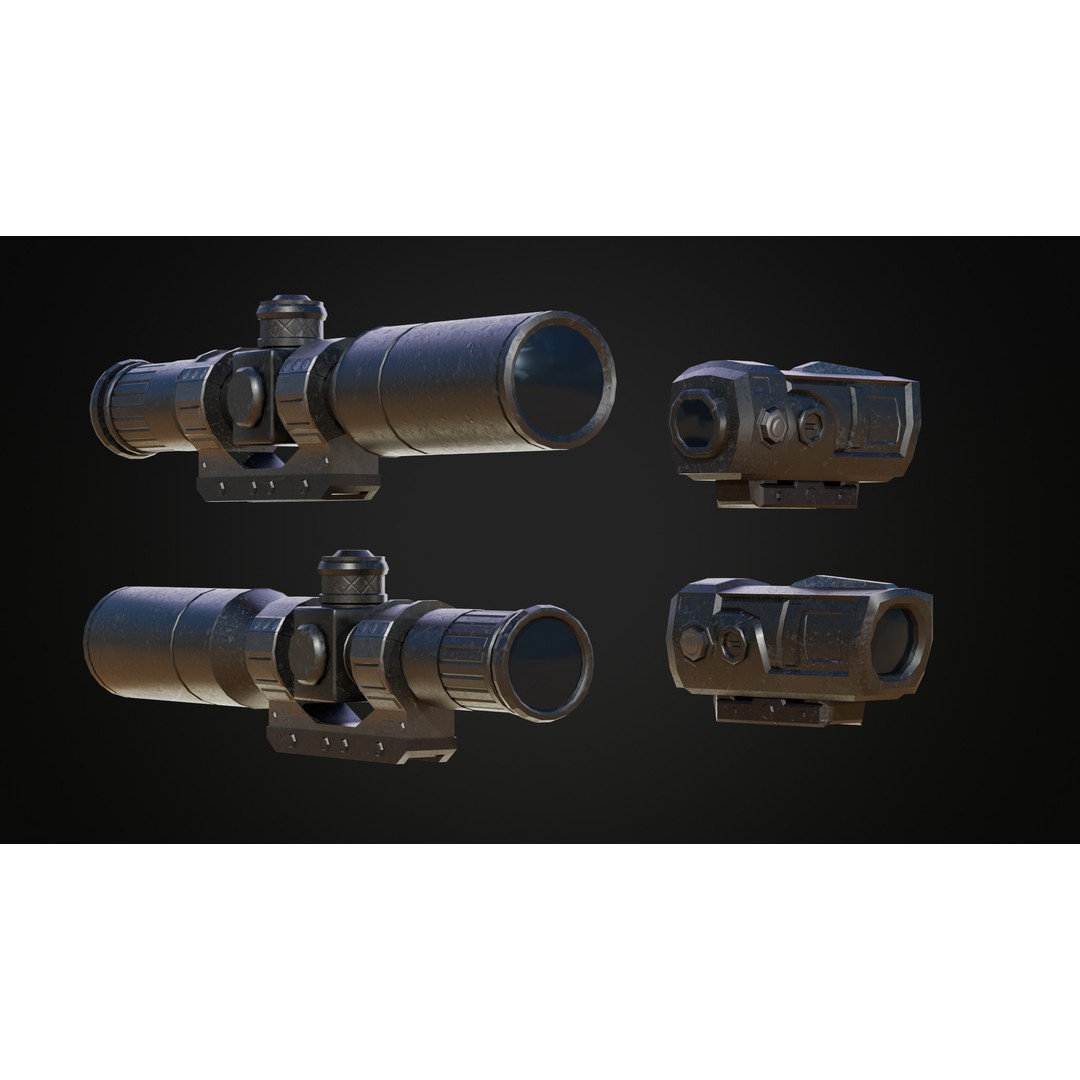 Military Gun Pack 3D Model – Low Poly Game-Ready Weapons, FBX & OBJ - View 25
