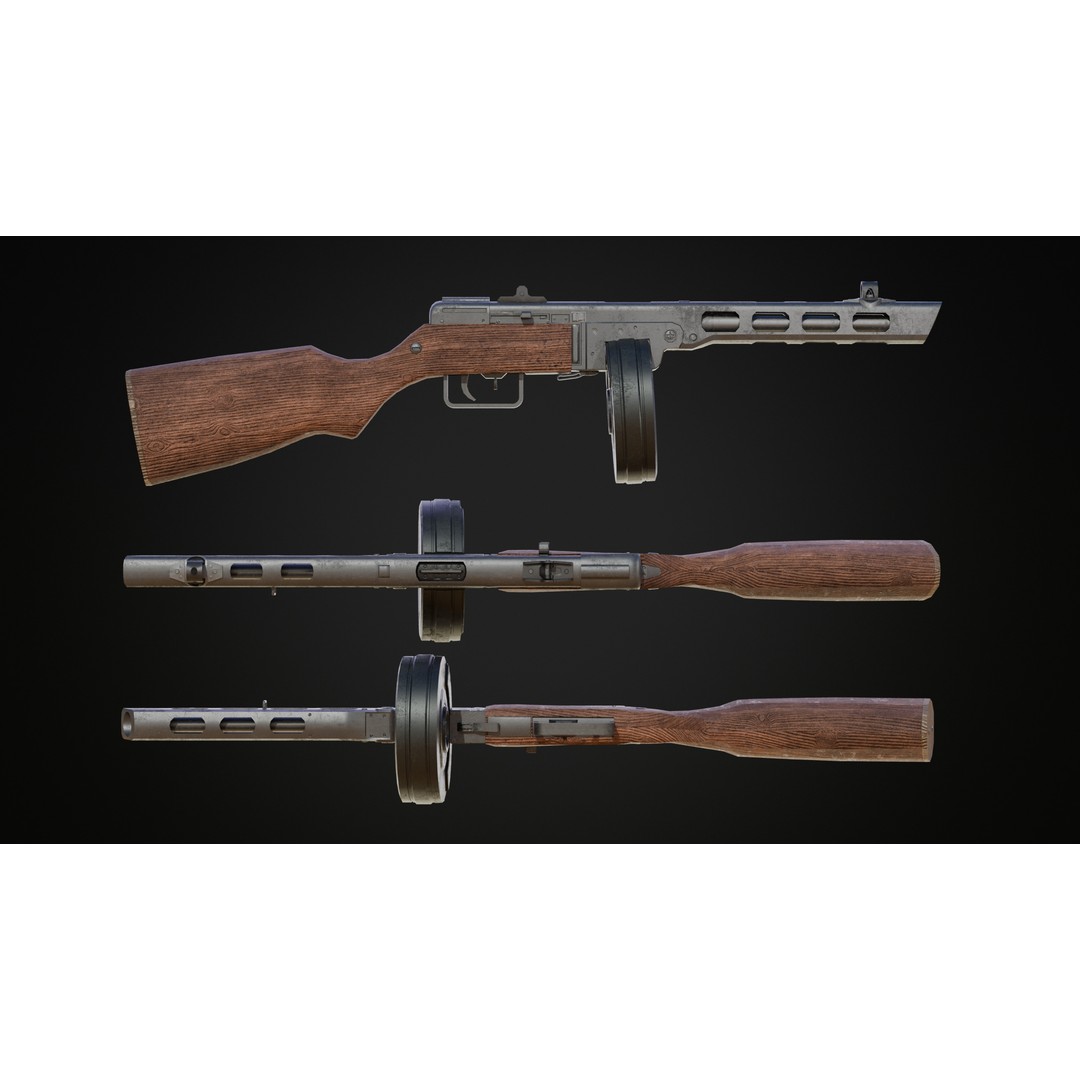 Military Gun Pack 3D Model – Low Poly Game-Ready Weapons, FBX & OBJ - View 27