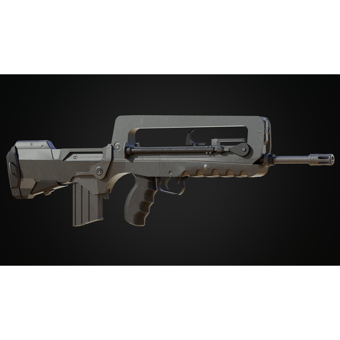 Military Gun Pack 3D Model – Low Poly Game-Ready Weapons, FBX & OBJ - View 29