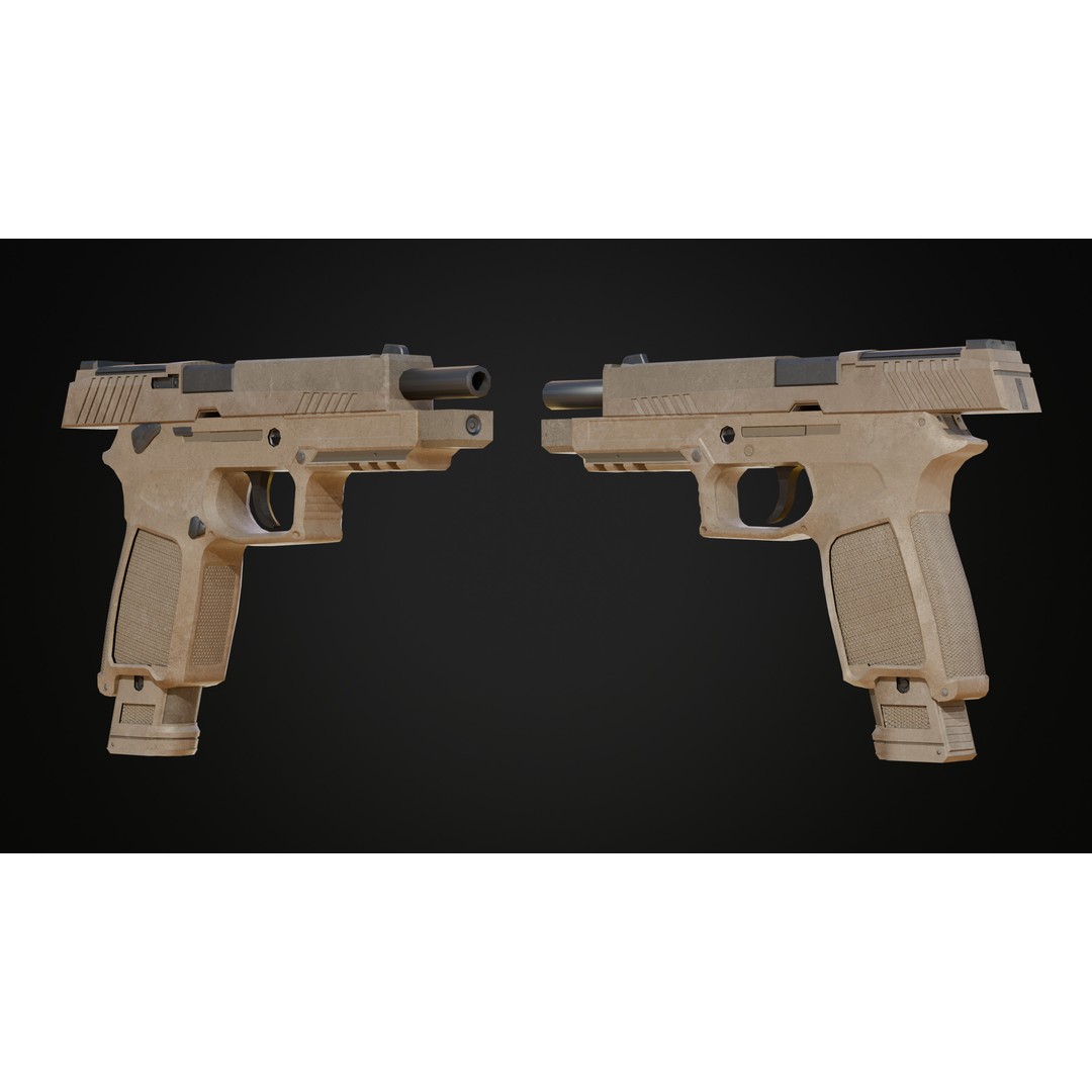 Military Gun Pack 3D Model – Low Poly Game-Ready Weapons, FBX & OBJ - View 36