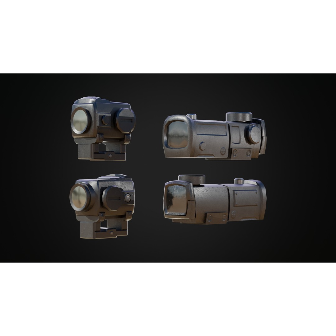 Military Gun Pack 3D Model – Low Poly Game-Ready Weapons, FBX & OBJ - View 38