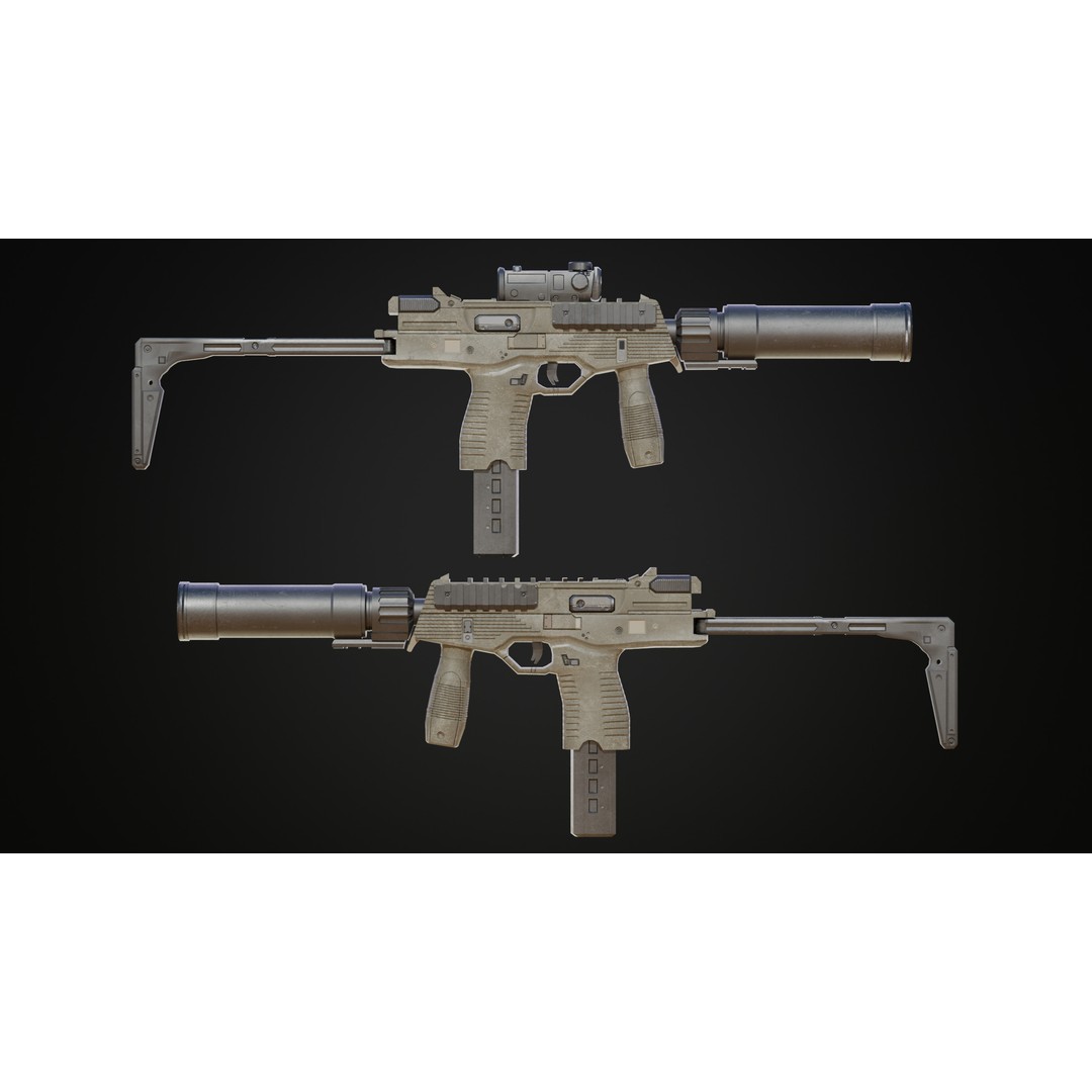Military Gun Pack 3D Model – Low Poly Game-Ready Weapons, FBX & OBJ - View 42