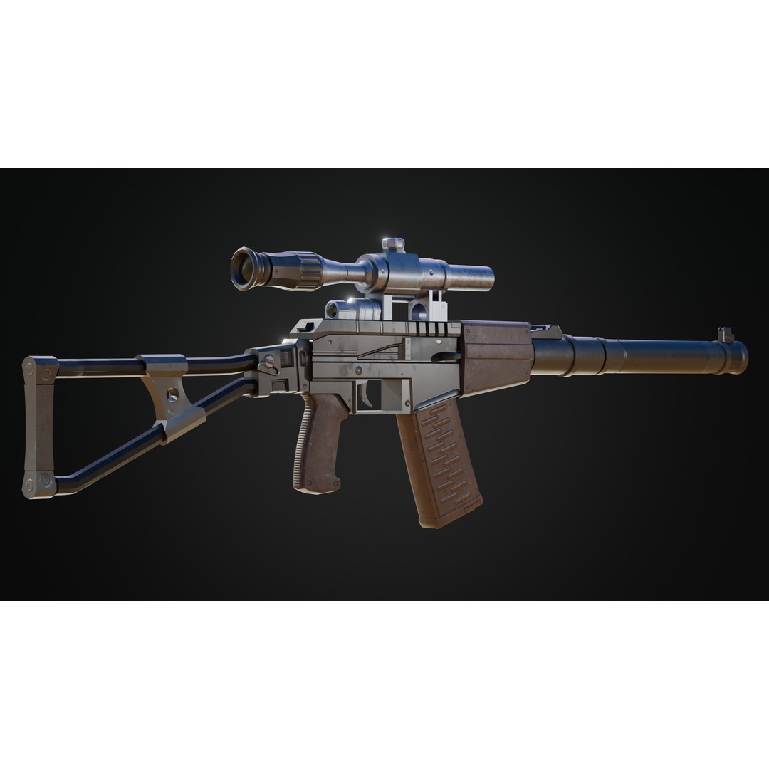 Military Gun Pack 3D Model – Low Poly Game-Ready Weapons, FBX & OBJ - View 43