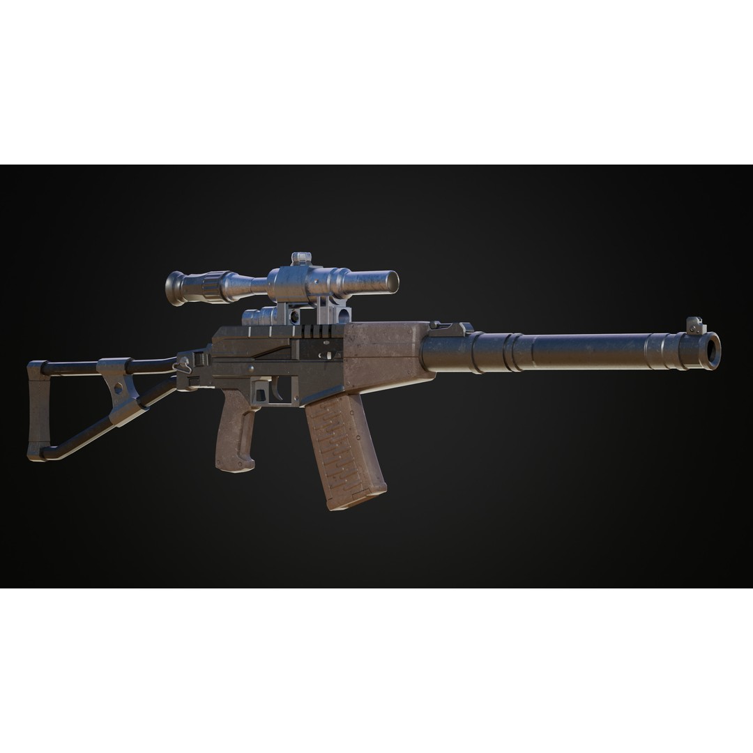 Military Gun Pack 3D Model – Low Poly Game-Ready Weapons, FBX & OBJ - View 44