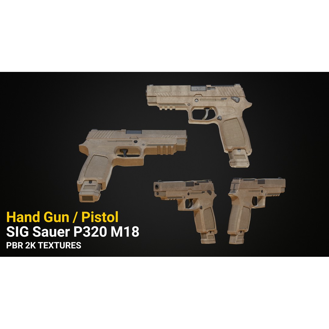 Military Gun Pack 3D Model – Low Poly Game-Ready Weapons, FBX & OBJ - View 9
