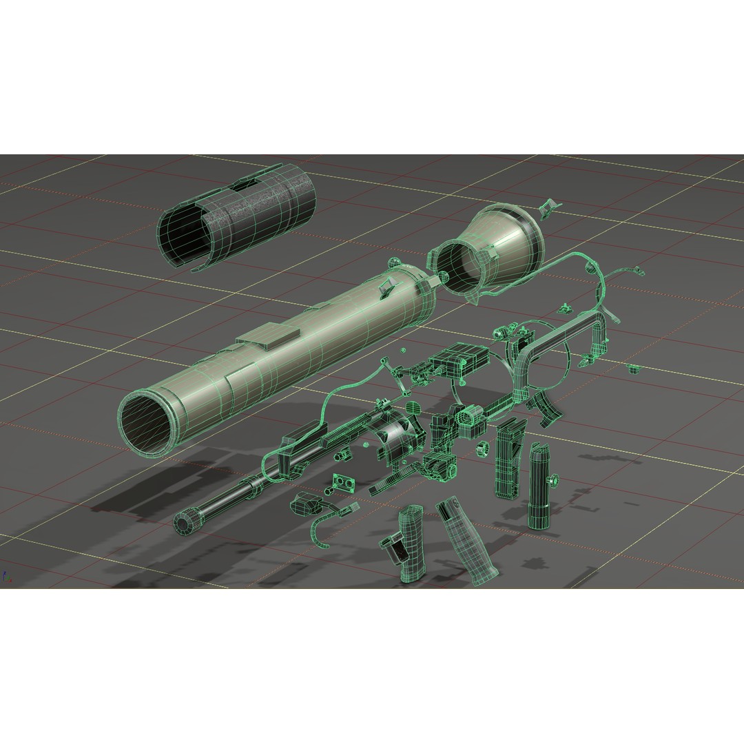 Carl Gustav M4 3D Model – Low Poly Military Weapon with PBR Textures