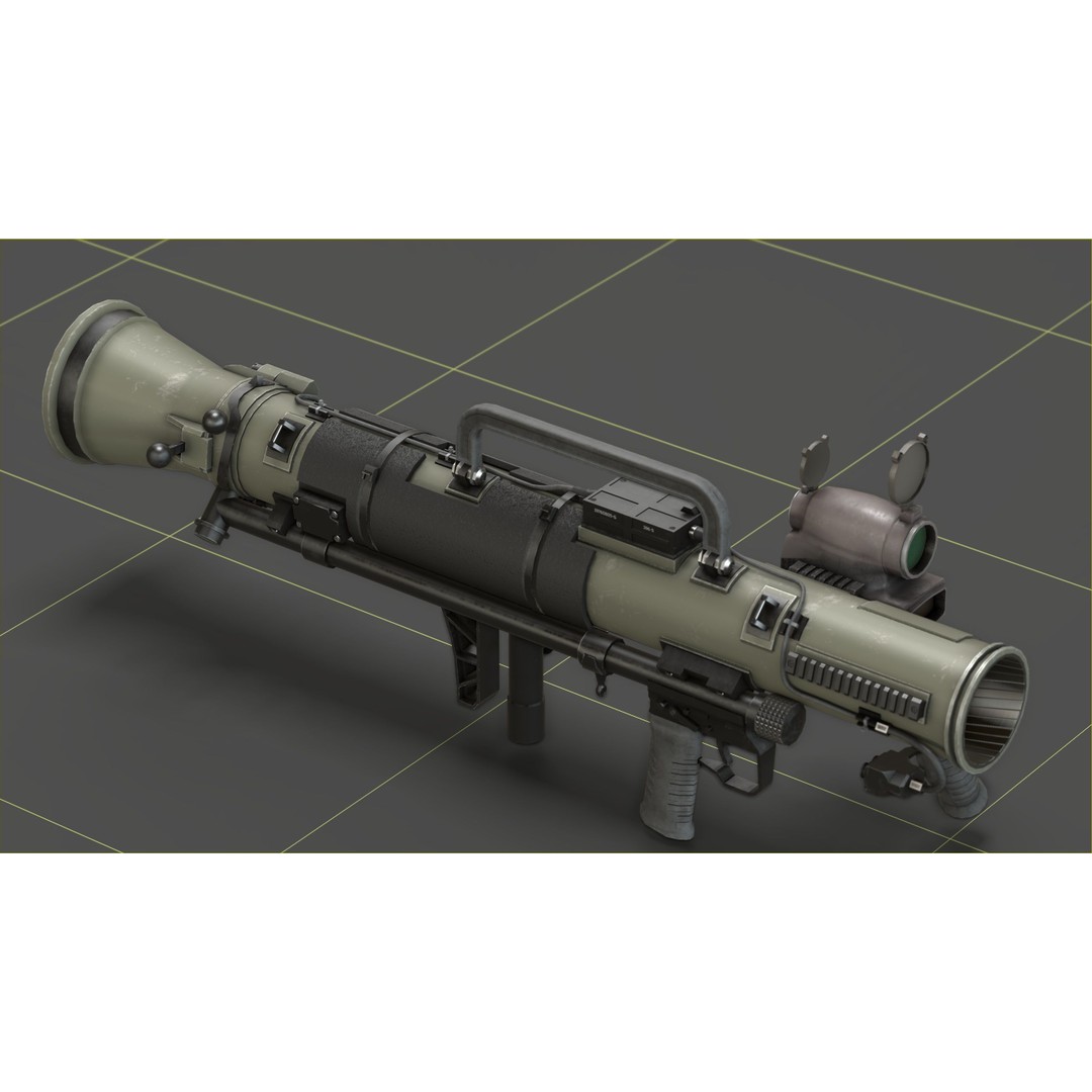 Carl Gustav M4 3D Model – Low Poly Military Weapon with PBR Textures - View 10