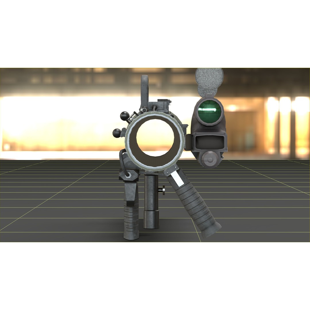 Carl Gustav M4 3D Model – Low Poly Military Weapon with PBR Textures - View 12