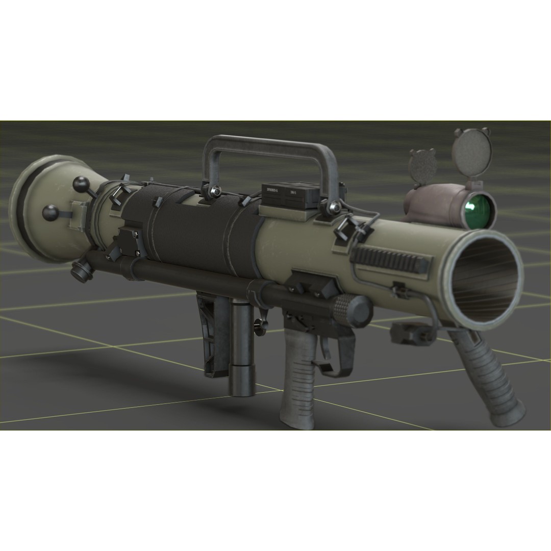 Carl Gustav M4 3D Model – Low Poly Military Weapon with PBR Textures - View 14