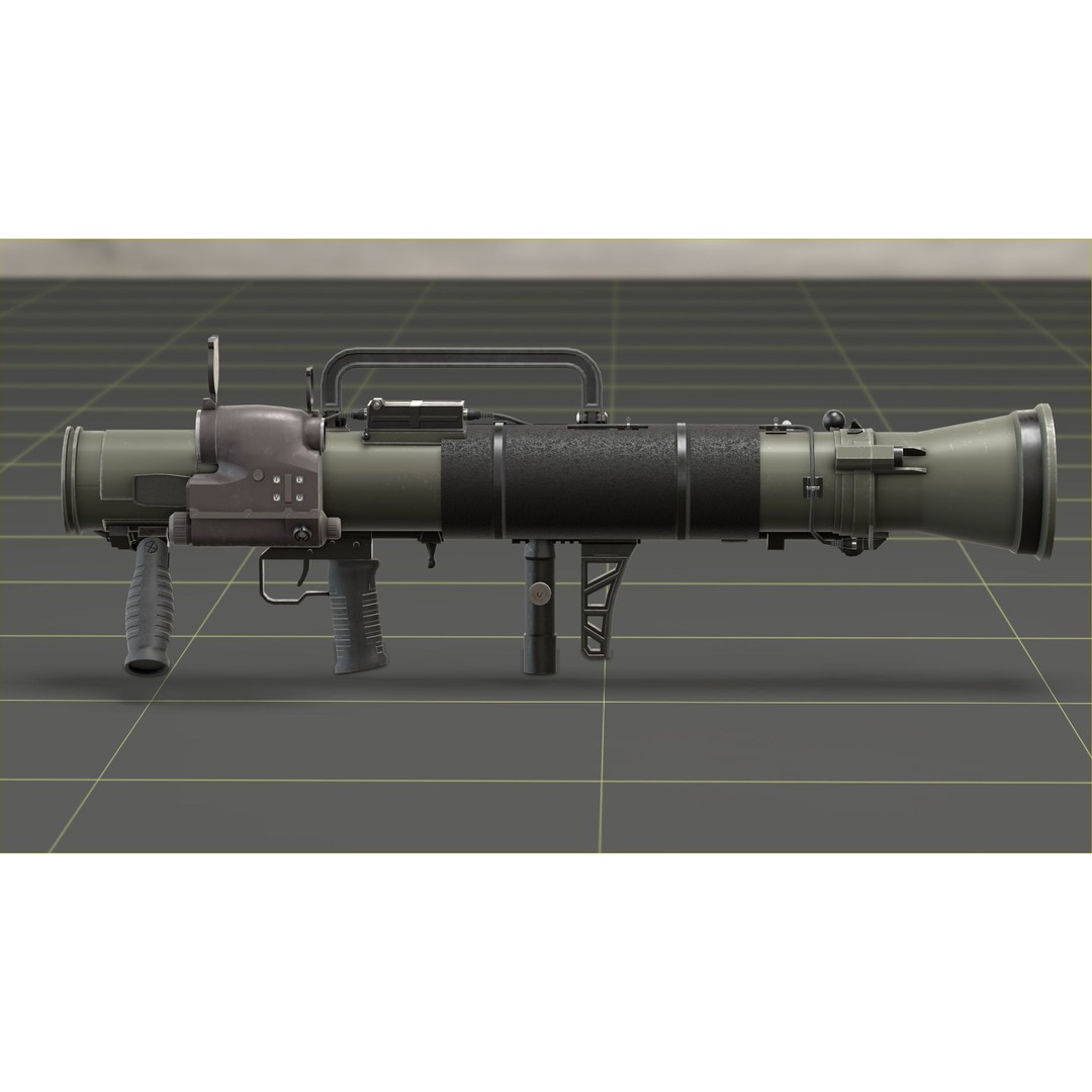 Carl Gustav M4 3D Model – Low Poly Military Weapon with PBR Textures - View 18
