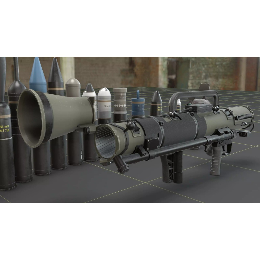 Carl Gustav M4 3D Model – Low Poly Military Weapon with PBR Textures - View 2