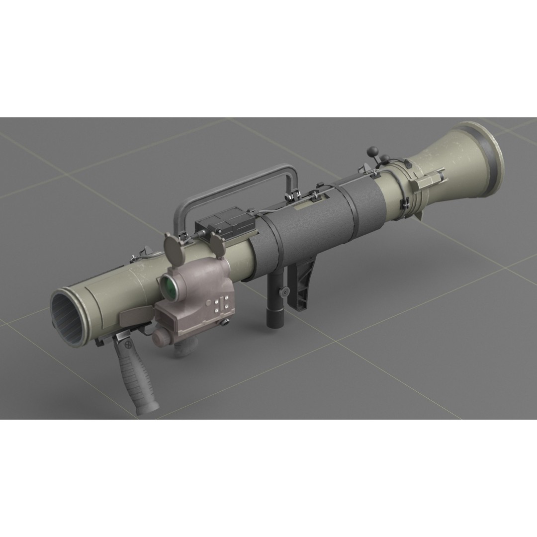 Carl Gustav M4 3D Model – Low Poly Military Weapon with PBR Textures - View 21