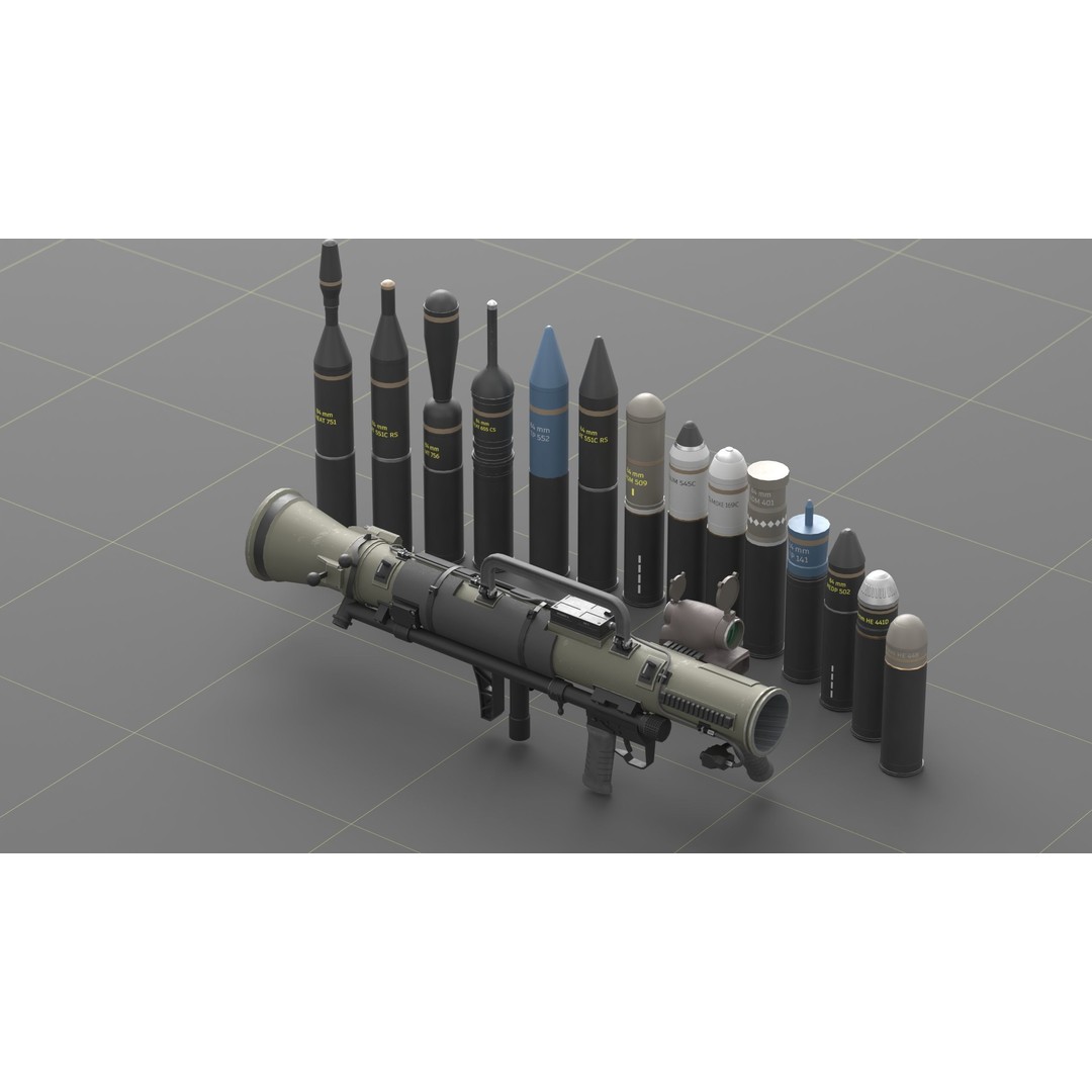 Carl Gustav M4 3D Model – Low Poly Military Weapon with PBR Textures - View 3