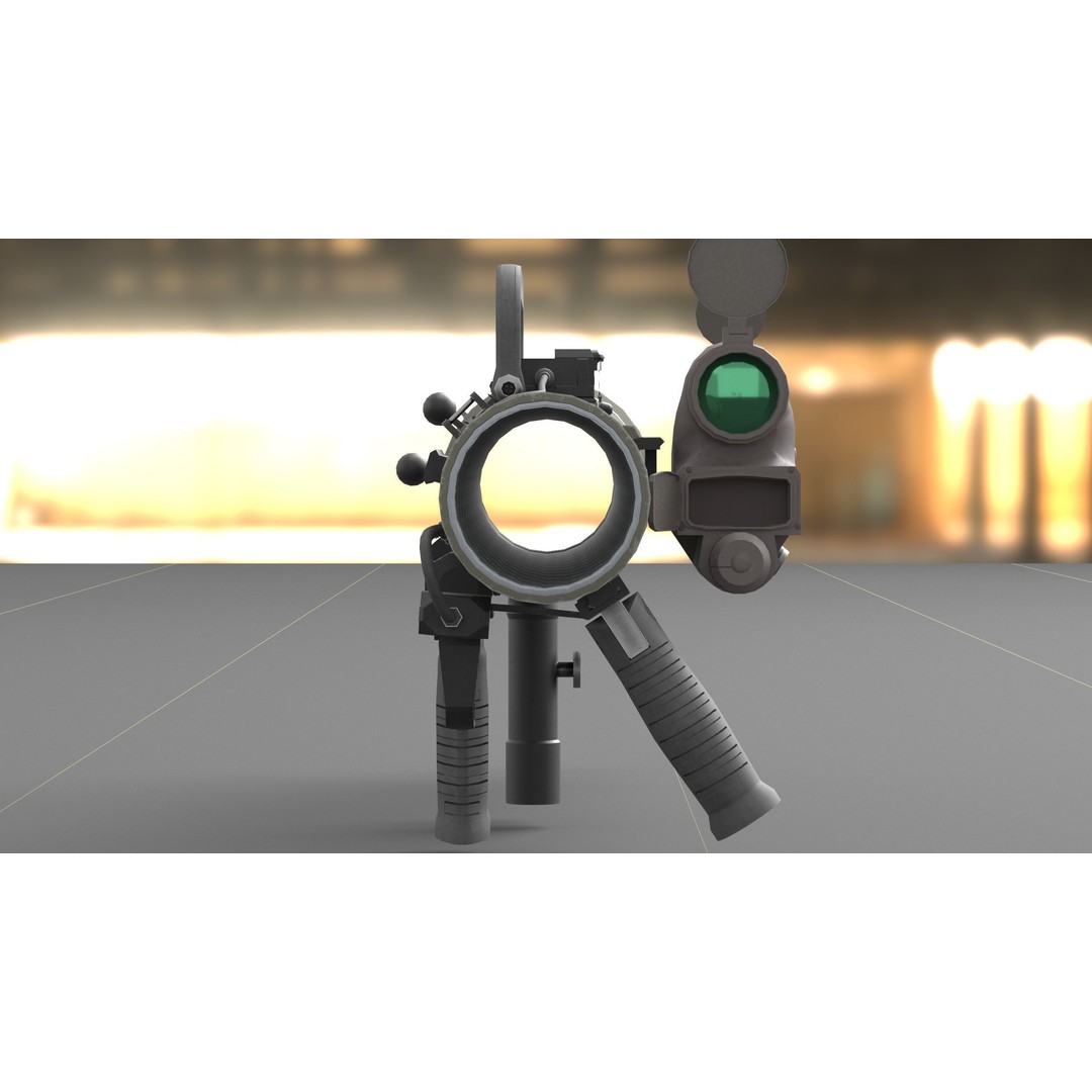 Carl Gustav M4 3D Model – Low Poly Military Weapon with PBR Textures - View 30