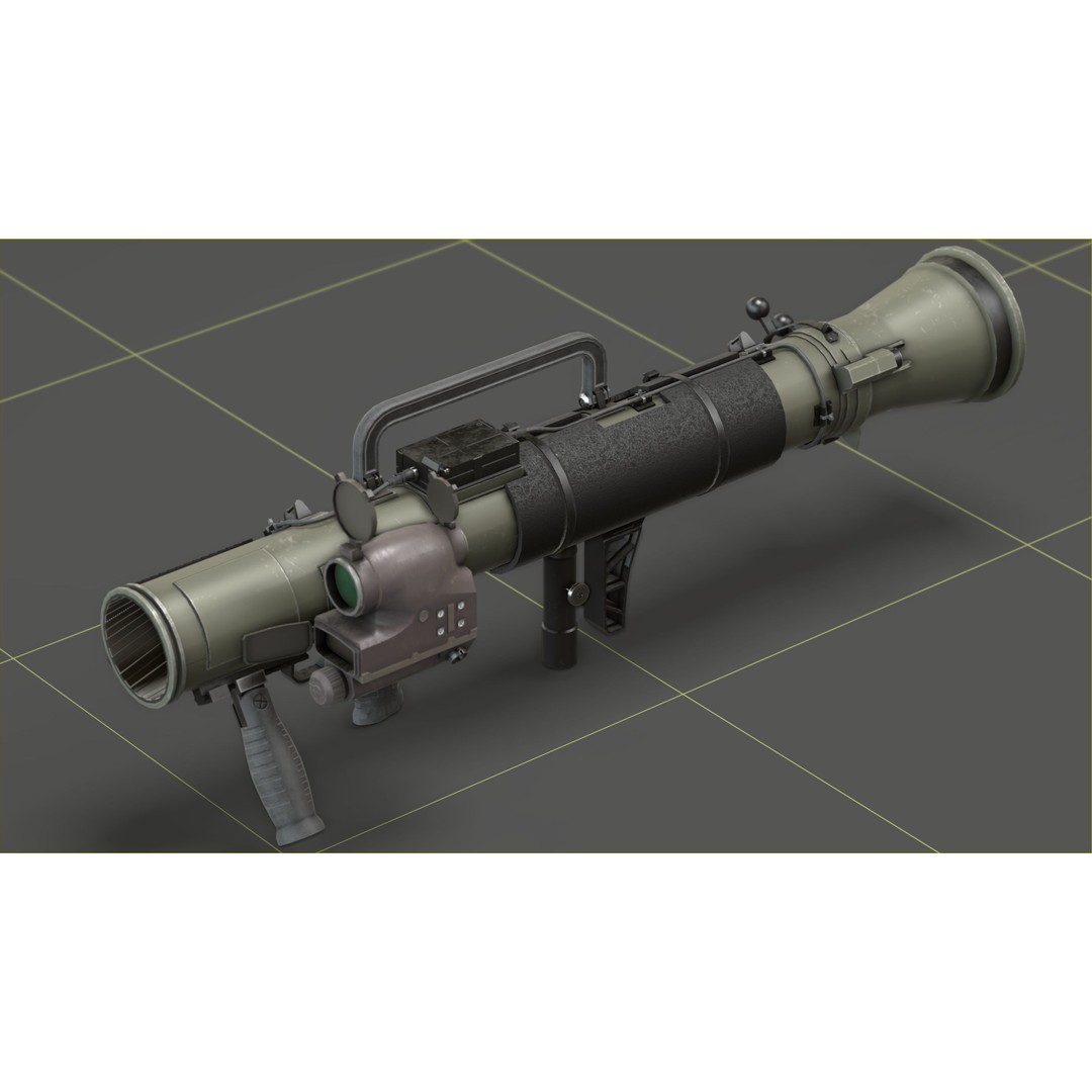 Carl Gustav M4 3D Model – Low Poly Military Weapon with PBR Textures - View 4