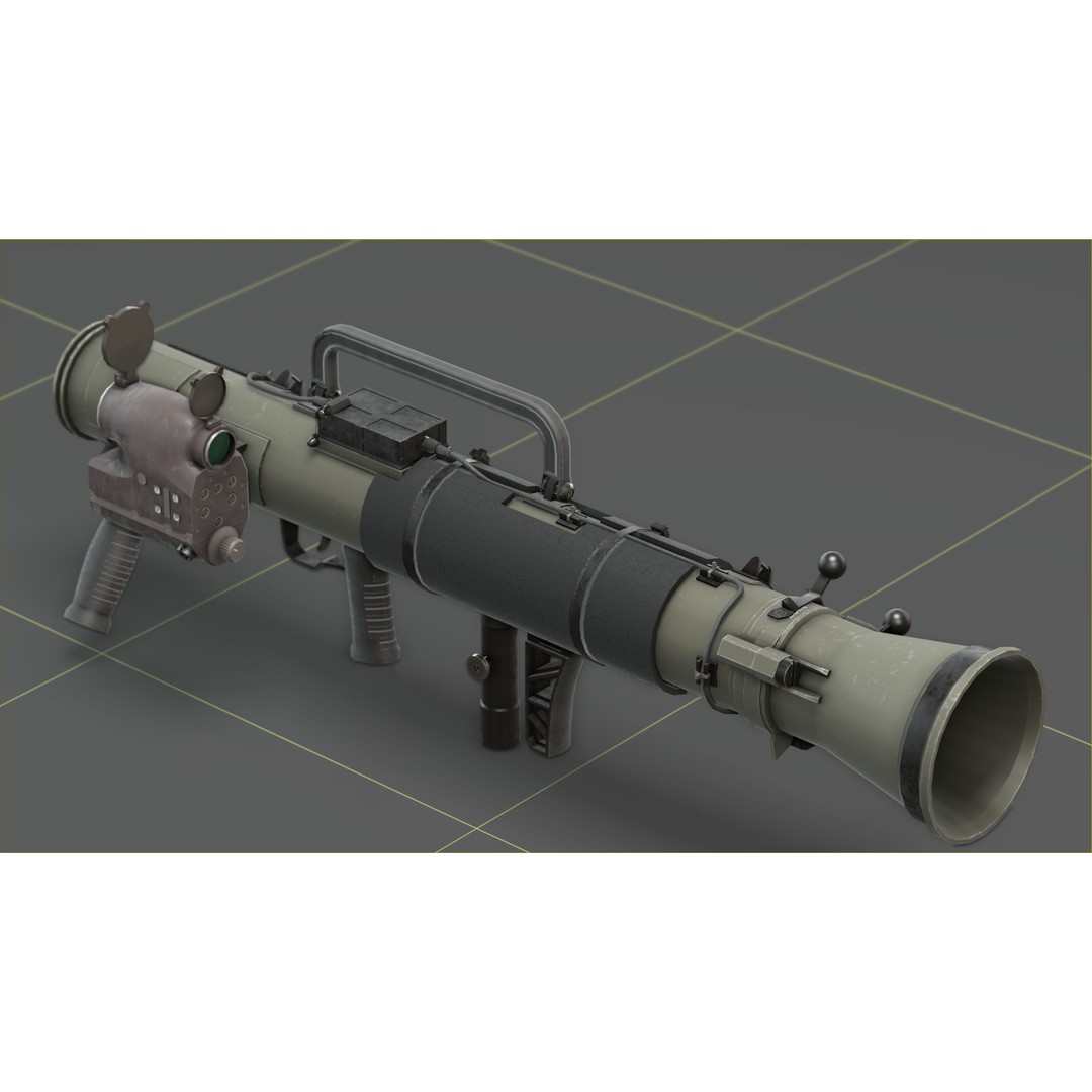 Carl Gustav M4 3D Model – Low Poly Military Weapon with PBR Textures - View 6
