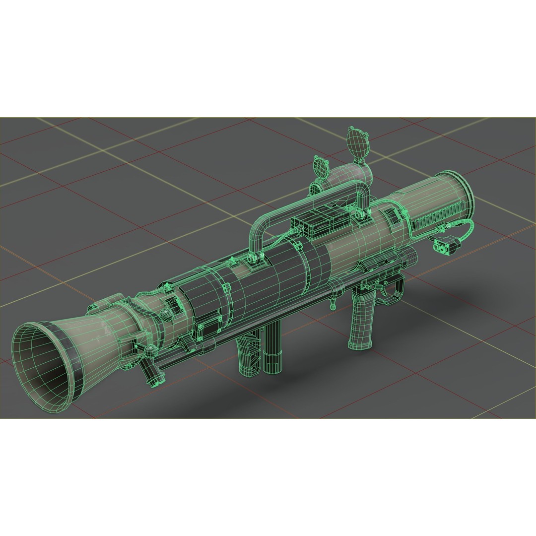 Carl Gustav M4 3D Model – Low Poly Military Weapon with PBR Textures - View 9