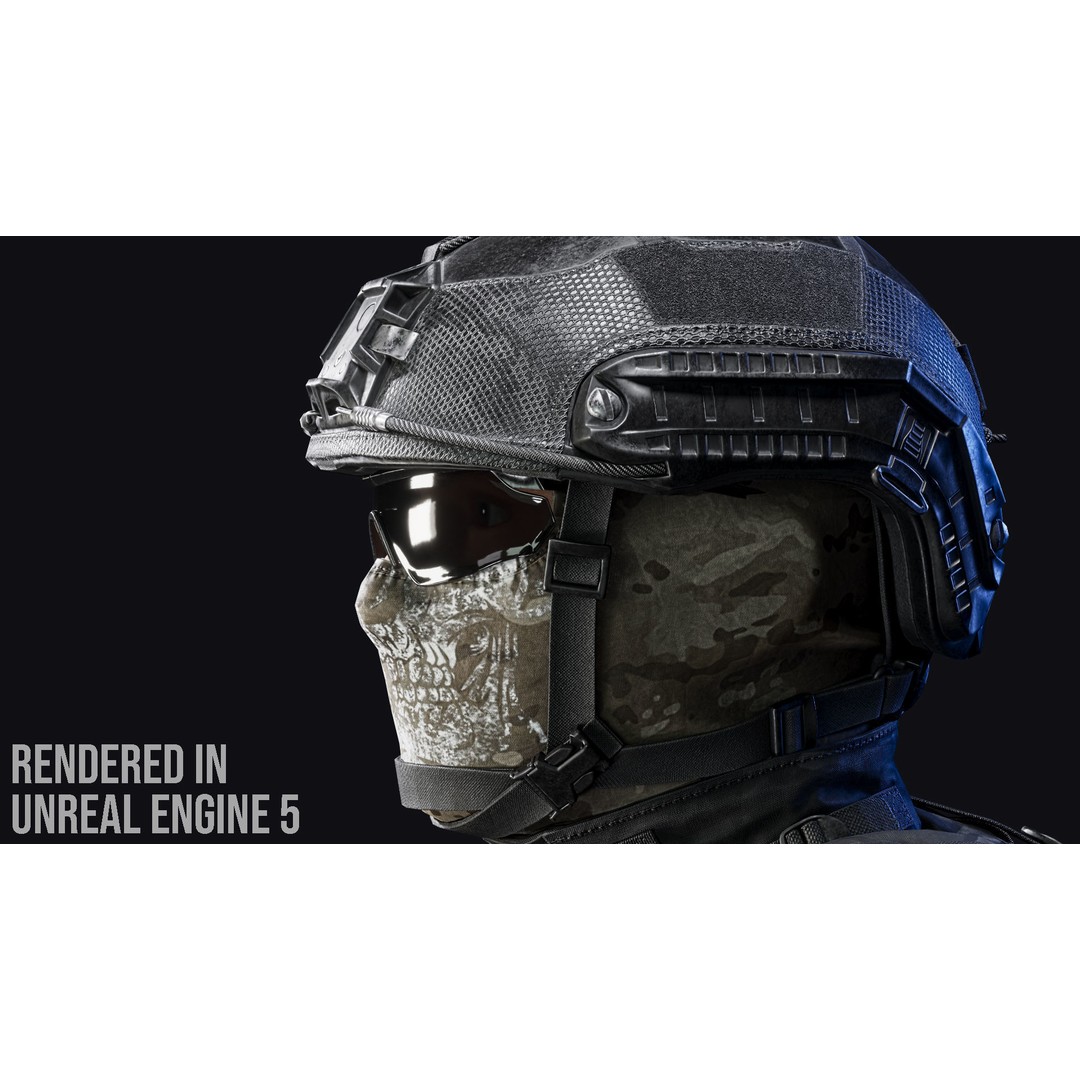 Tactical Soldier 3D Model – Low Poly Game-Ready Character, FBX - View 10