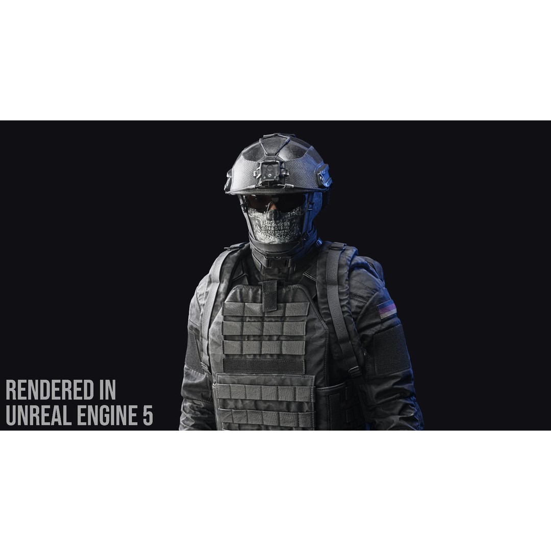 Tactical Soldier 3D Model – Low Poly Game-Ready Character, FBX - View 12