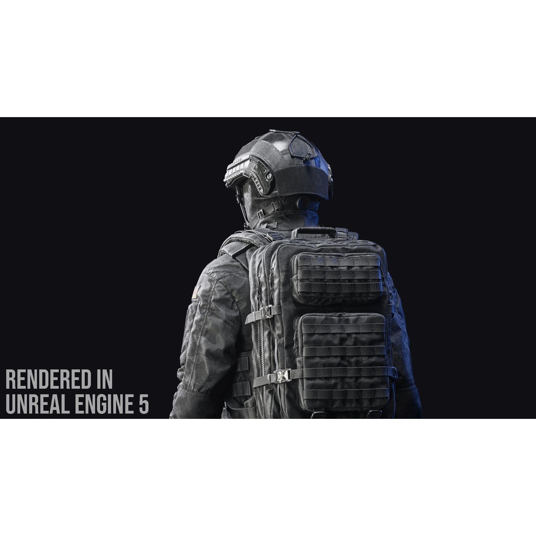 Tactical Soldier 3D Model – Low Poly Game-Ready Character, FBX - View 14