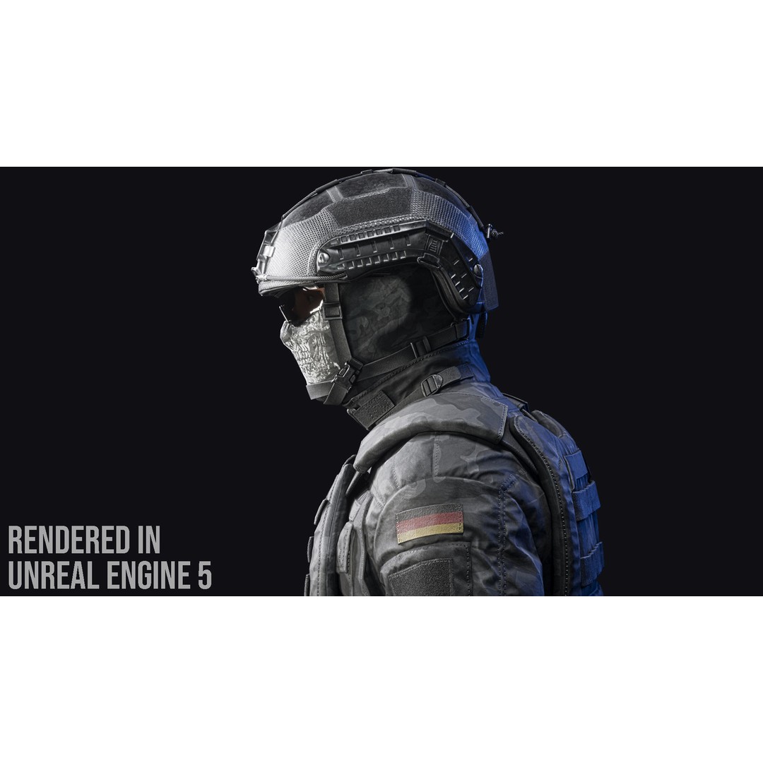 Tactical Soldier 3D Model – Low Poly Game-Ready Character, FBX - View 17
