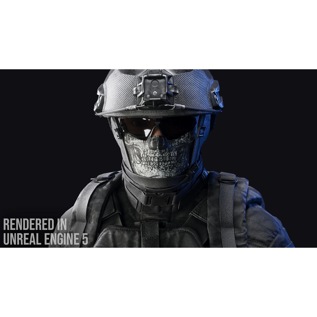 Tactical Soldier 3D Model – Low Poly Game-Ready Character, FBX - View 4